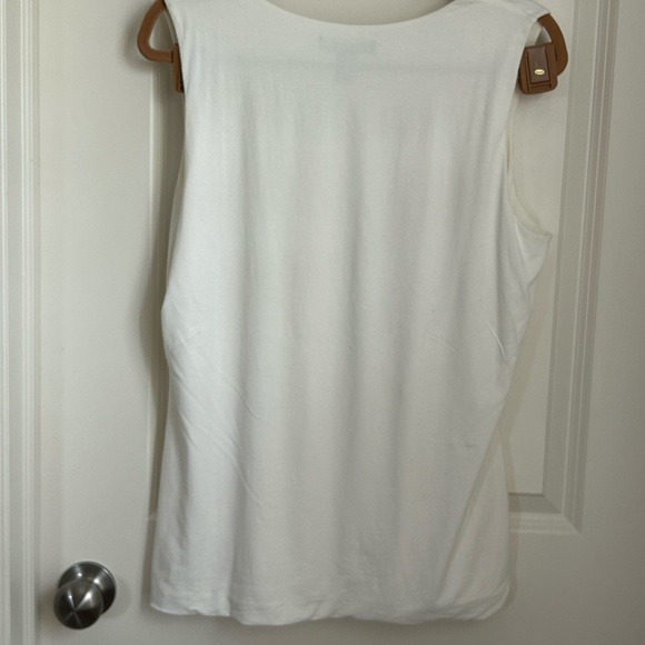 White House Black Market Sleeveless Cream Blouse - Picture 3 of 5